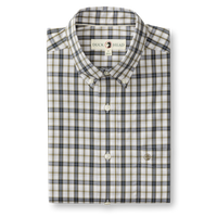 Thumbnail for Joplin Plaid Navy Performance Poplin Sport Shirt