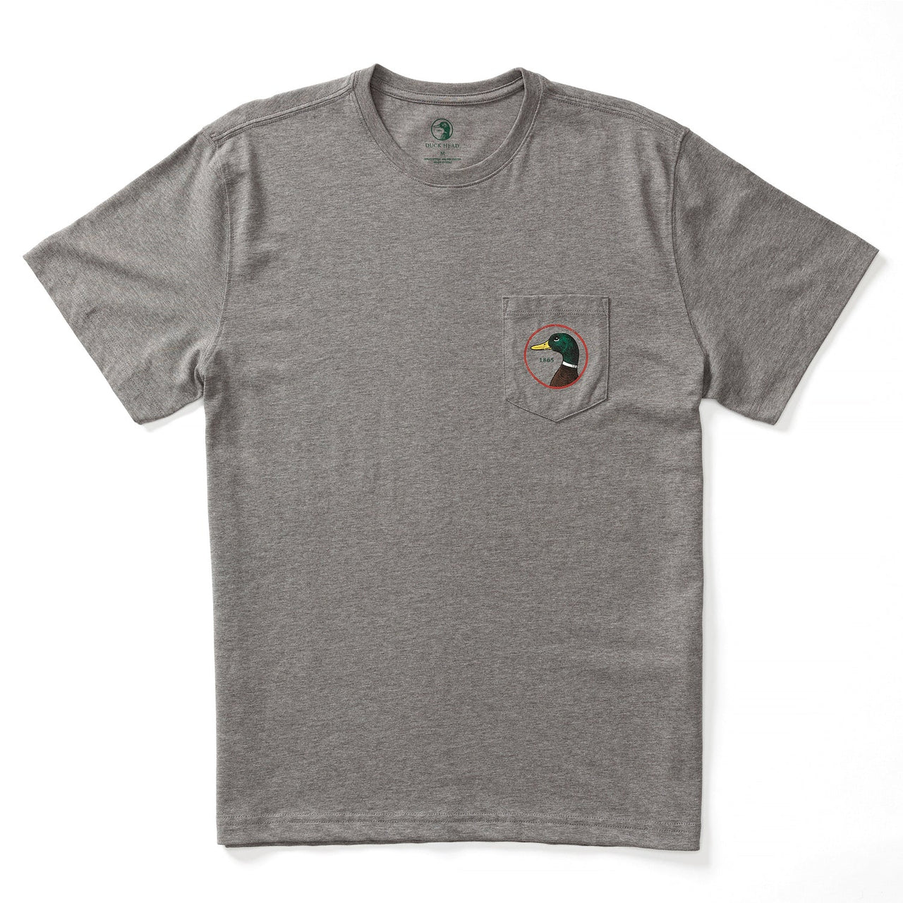 Duck Head Logo Short Sleeve T-shirt - Heather Grey