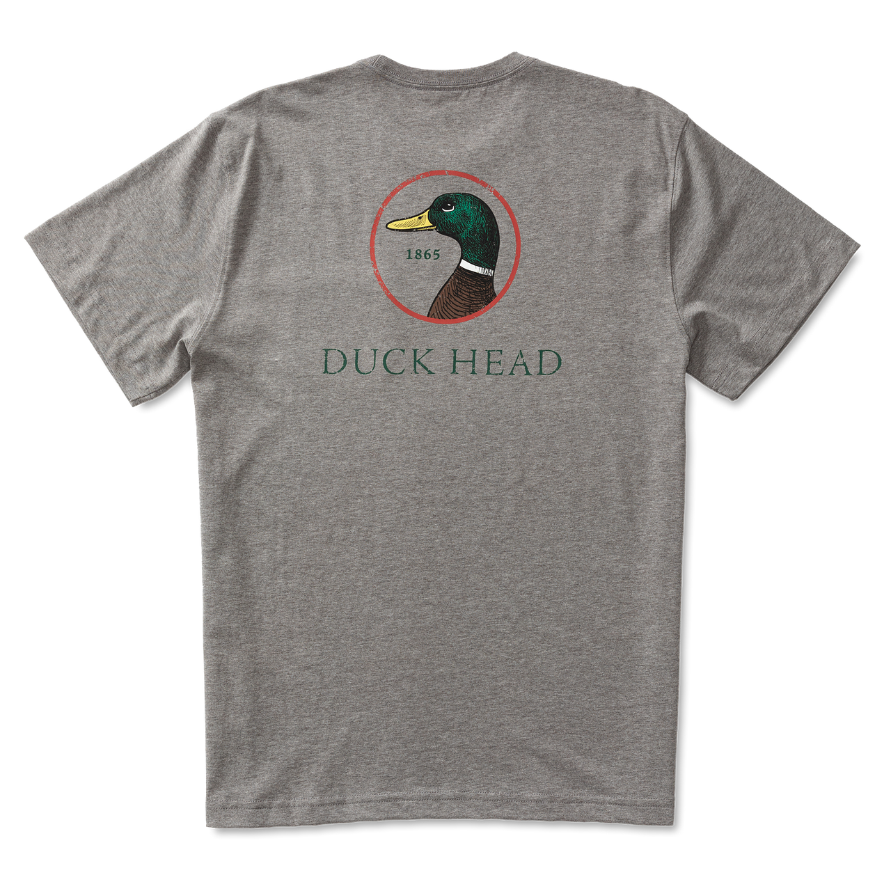 Duck Head Logo Short Sleeve T-shirt - Heather Grey