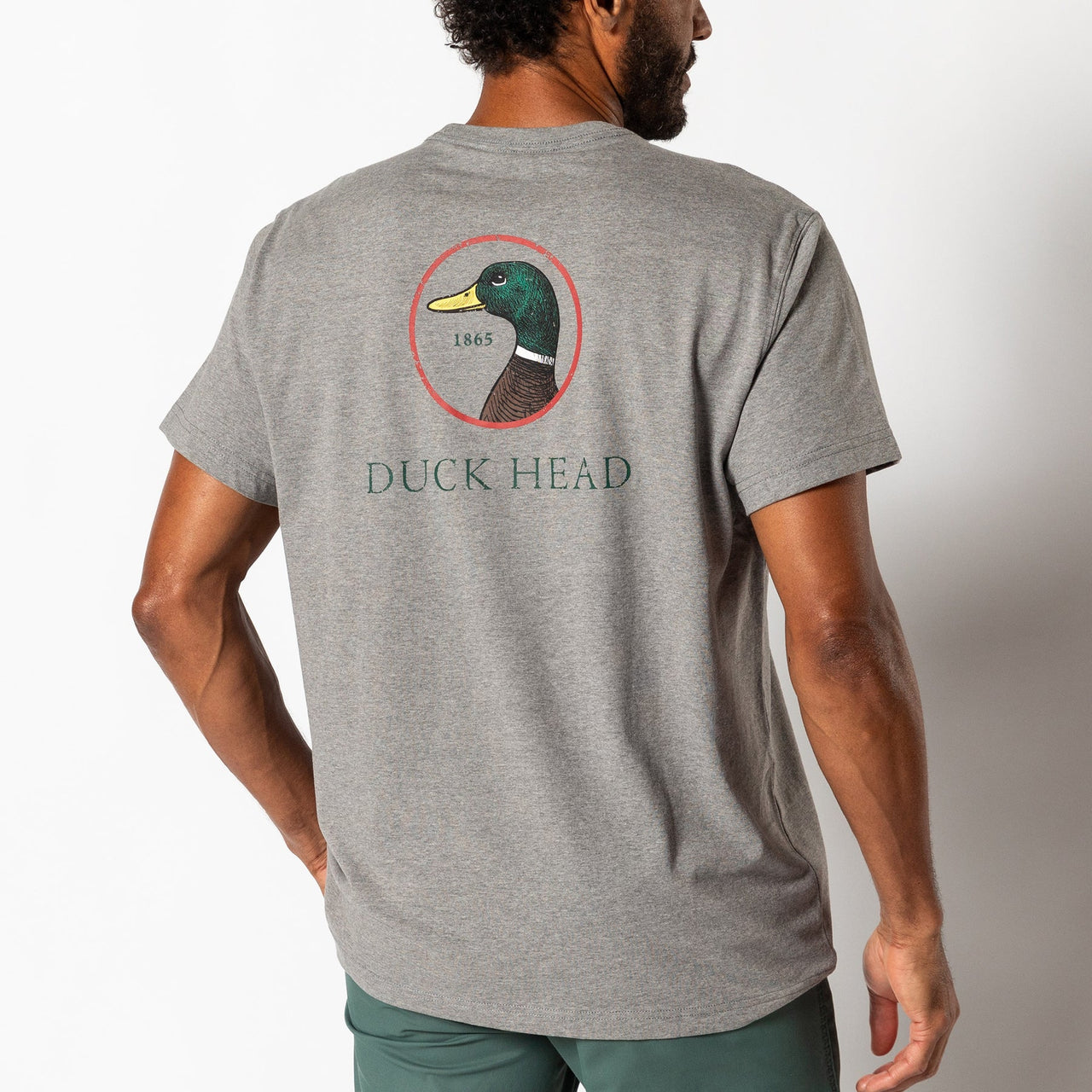 Duck Head Logo Short Sleeve T-shirt - Heather Grey