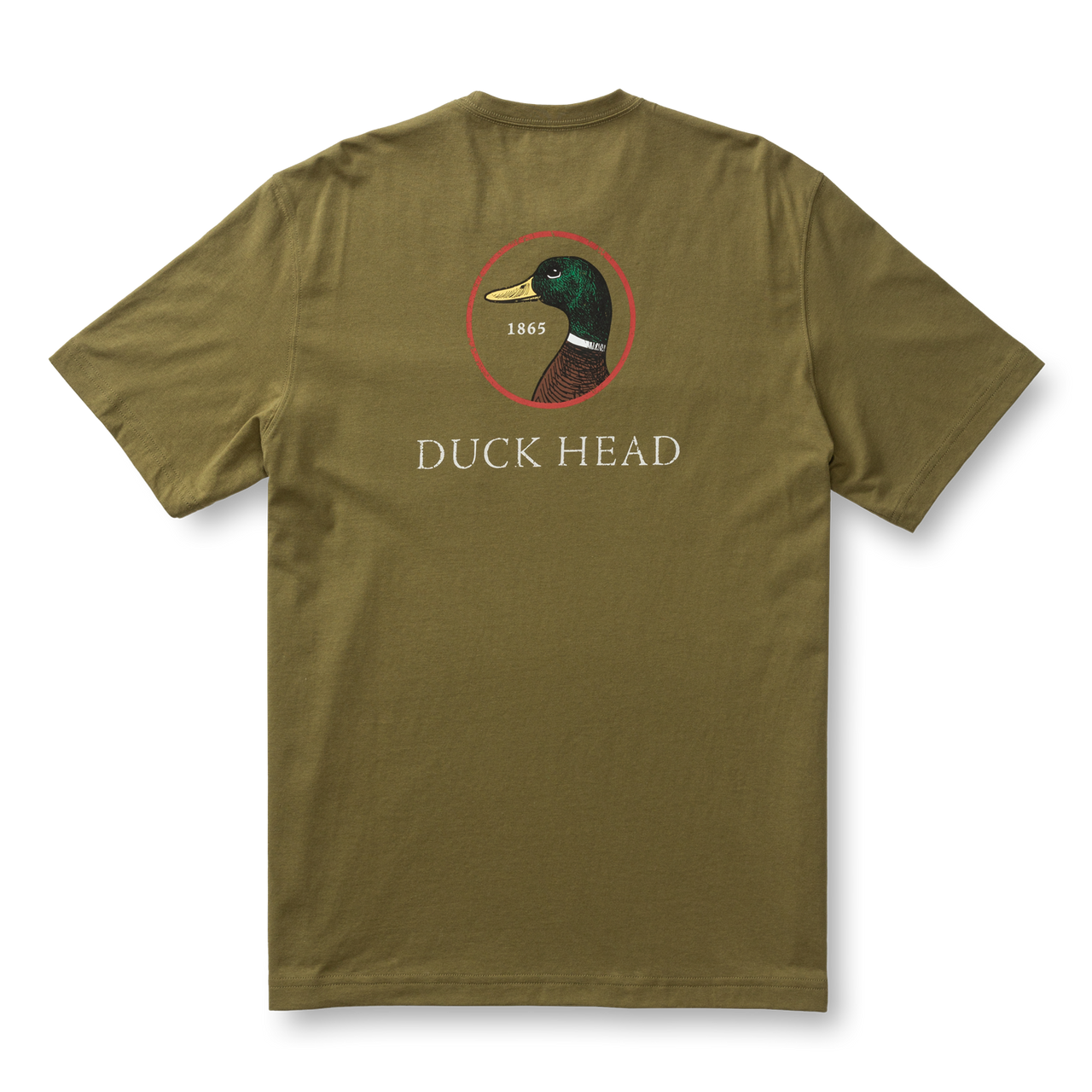Duck Head Logo Short Sleeve T-shirt - Moss Green