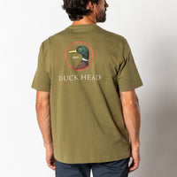 Thumbnail for Duck Head Logo Short Sleeve T-shirt - Moss Green