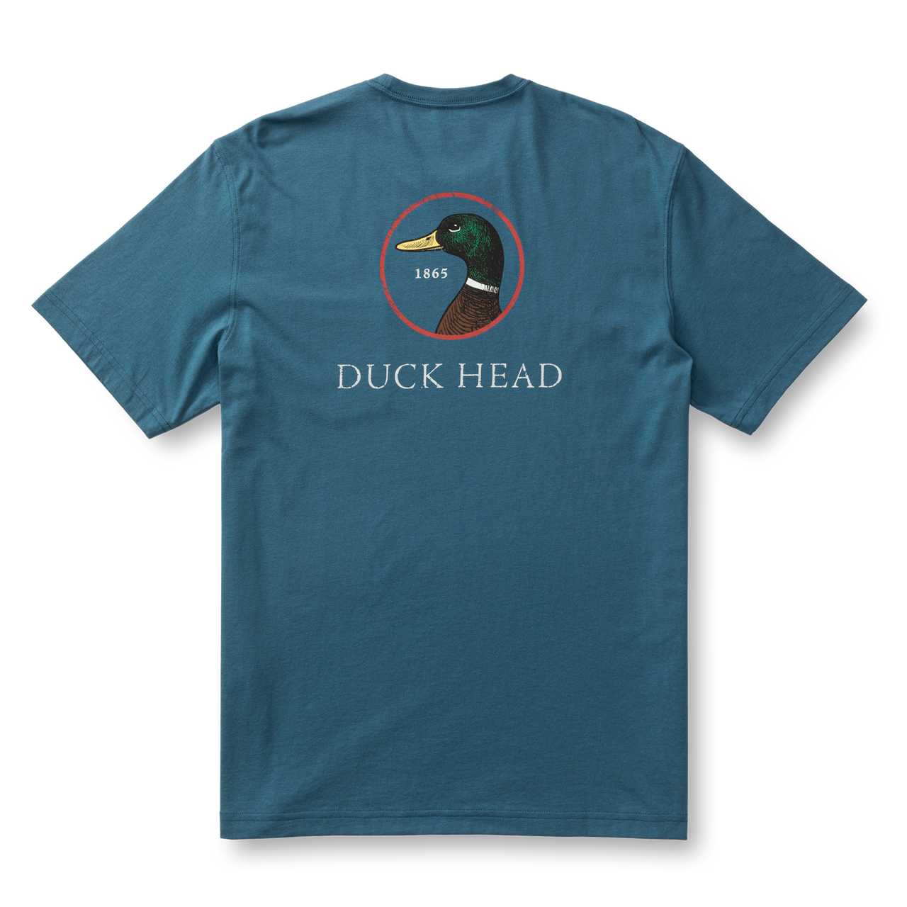 Duck Head Logo Short Sleeve T-shirt - Teal Blue
