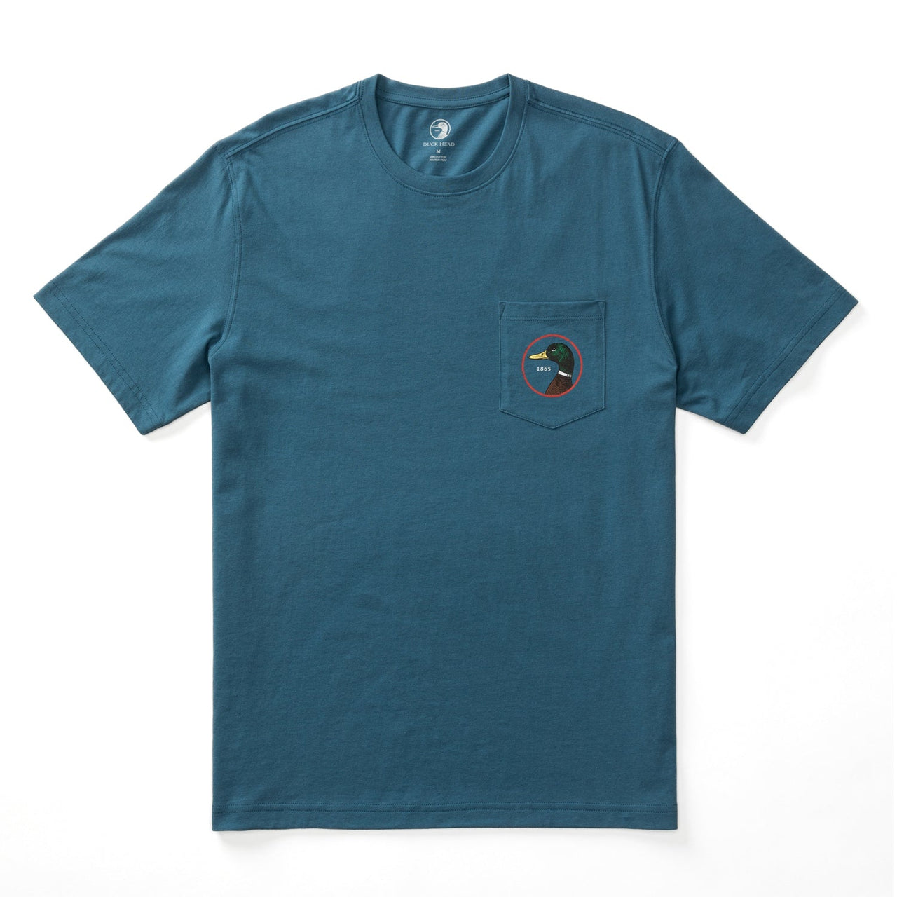 Duck Head Logo Short Sleeve T-shirt - Teal Blue