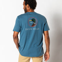 Thumbnail for Duck Head Logo Short Sleeve T-shirt - Teal Blue