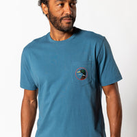 Thumbnail for Duck Head Logo Short Sleeve T-shirt - Teal Blue