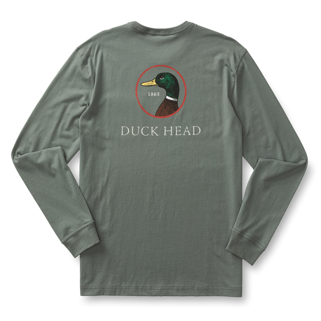 Duck Head Logo Long Sleeve T-shirt - Sedona Sage