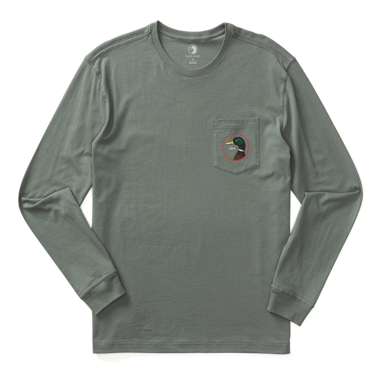 Duck Head Logo Long Sleeve T-shirt - Sedona Sage