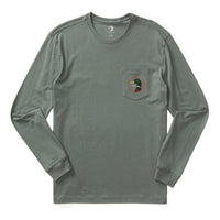 Thumbnail for Duck Head Logo Long Sleeve T-shirt - Sedona Sage