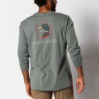Thumbnail for Duck Head Logo Long Sleeve T-shirt - Sedona Sage