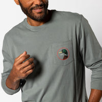 Thumbnail for Duck Head Logo Long Sleeve T-shirt - Sedona Sage