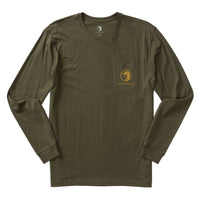 Thumbnail for Flying Mallard LS Tee - Dark Forest Green