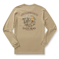 Thumbnail for Duck Head Fisherman's Folklore Long Sleeve T-Shirt - Khaki