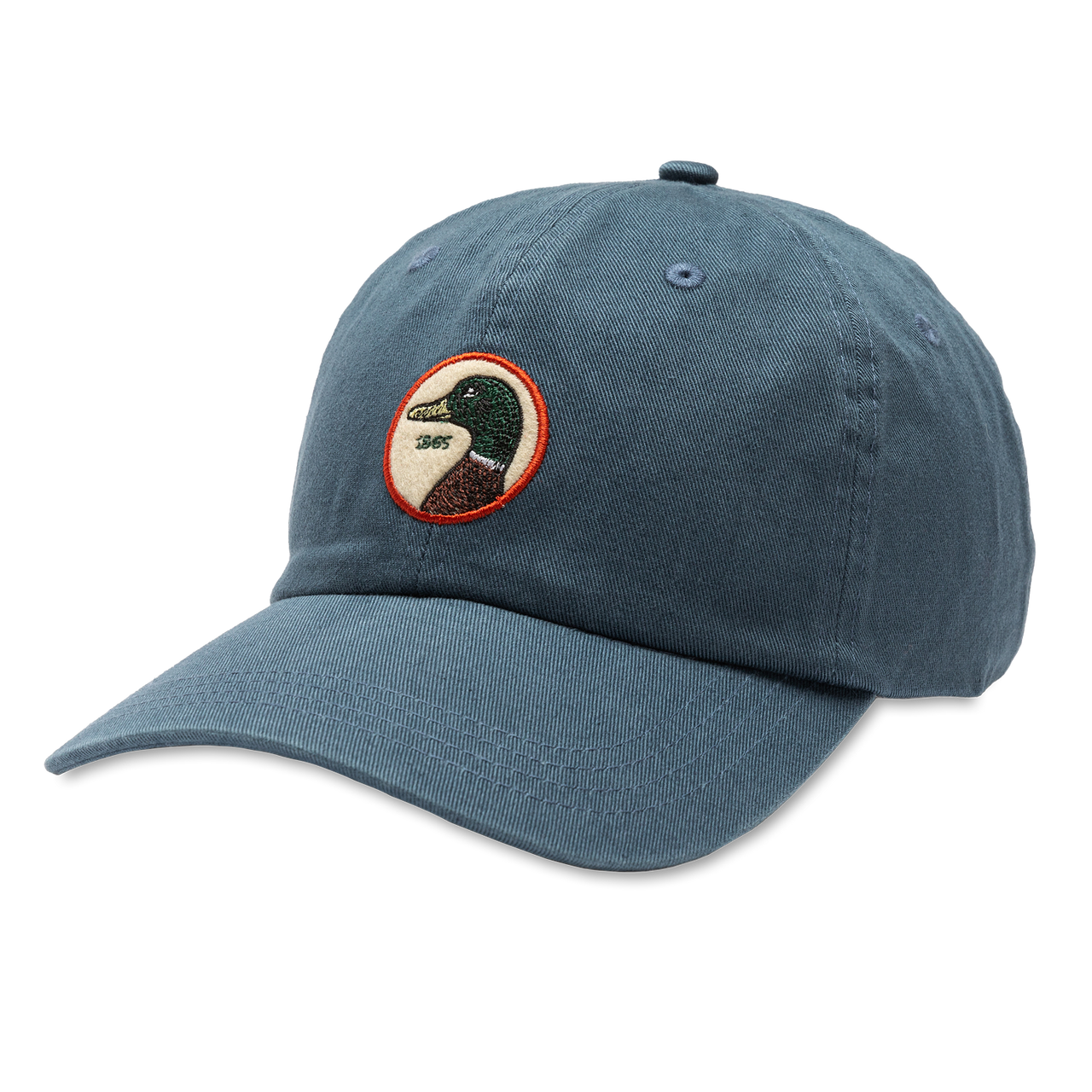 Duck Head Circle Patch Twill Cap - Lake Blue