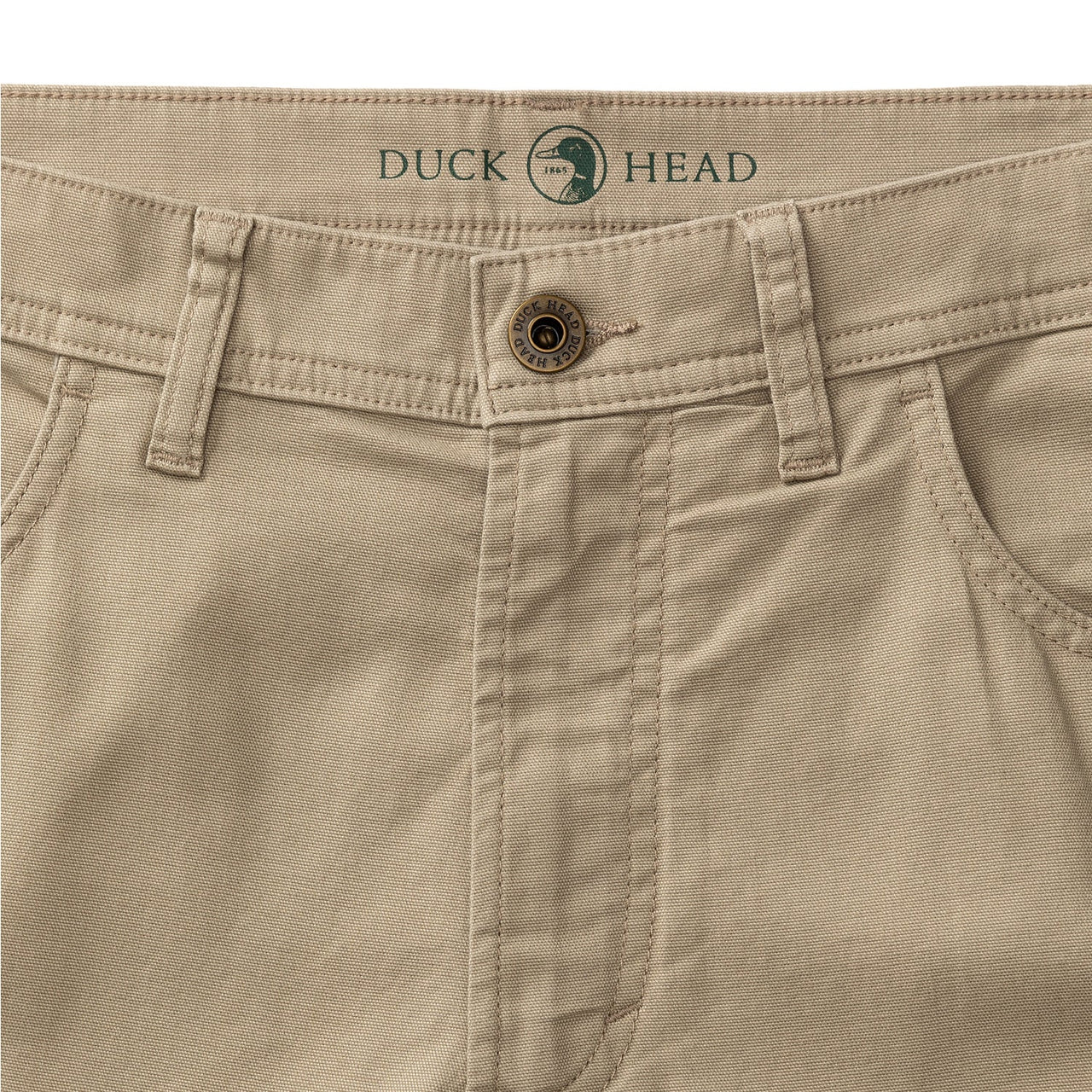 Pinpoint Canvas Five-Pocket Pants - Khaki