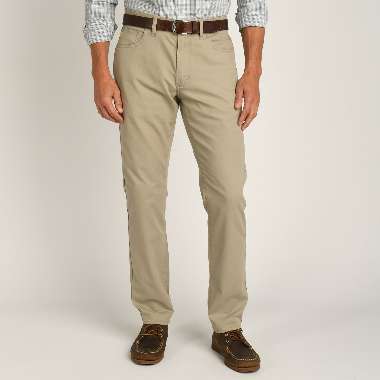 Pinpoint Canvas Five-Pocket Pants - Khaki