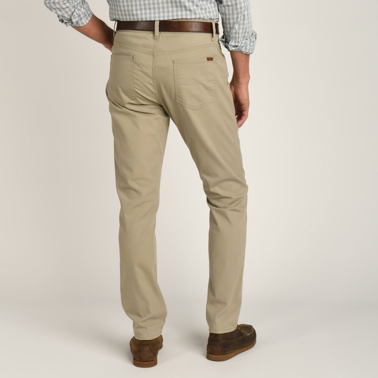 Pinpoint Canvas Five-Pocket Pants - Khaki