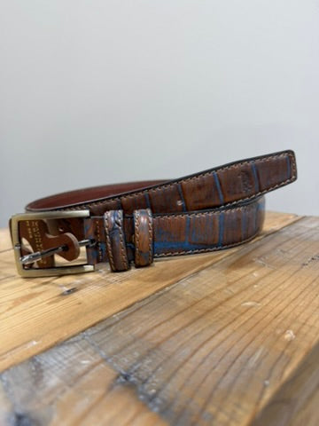 Southern Casanova Blue Wash Alligator Leather Belt