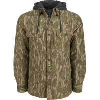 Thumbnail for The Campfire Flannel Full Zip Hoodie - Bottomland