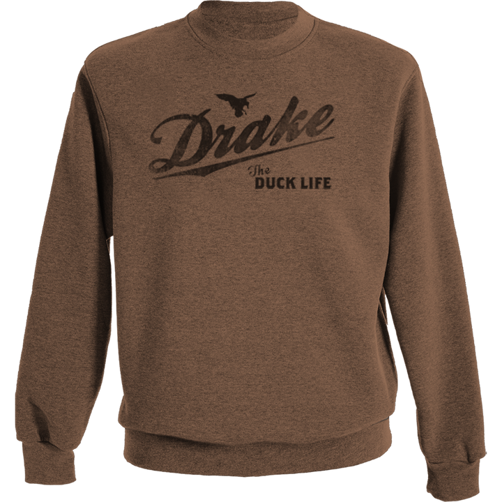 Drake Life Graphic Crew Sweatshirt - Golden Pecan