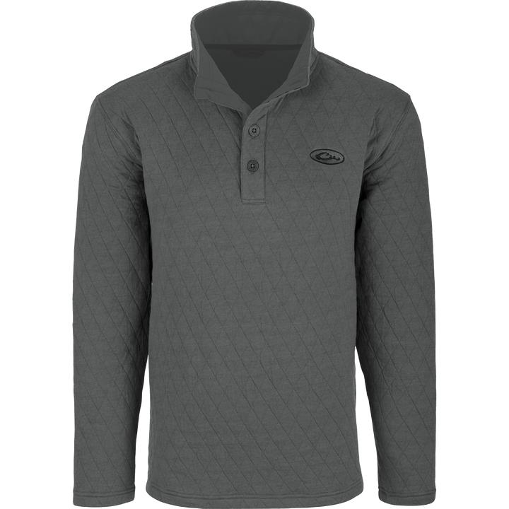 Delta Quilted Sweatshirt - Heathered Castlerock Grey