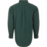 Thumbnail for Autumn Brushed Twill Houndtooth LS Shirt - Pine Needle