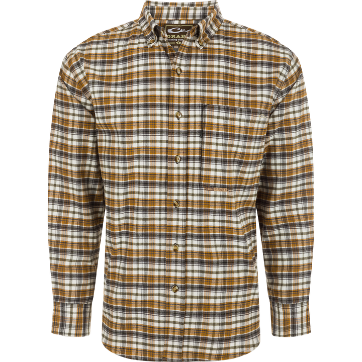 Autumn Brushed Twill LS Shirt Trad Plaid - Kalamata Olive