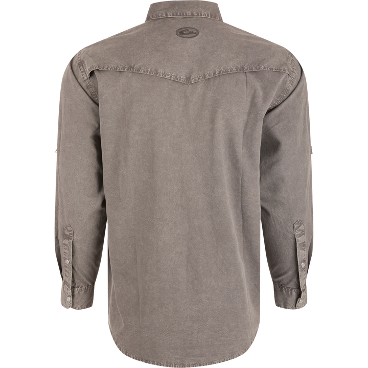 Cinco Ranch LS Pearl Snap Shirt - Castlerock Grey