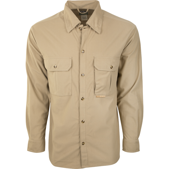Three Pocket Micro-Fleece Shirt - Desert Khaki