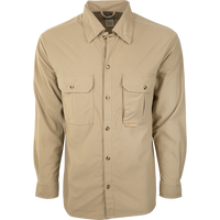 Thumbnail for Three Pocket Micro-Fleece Shirt - Desert Khaki