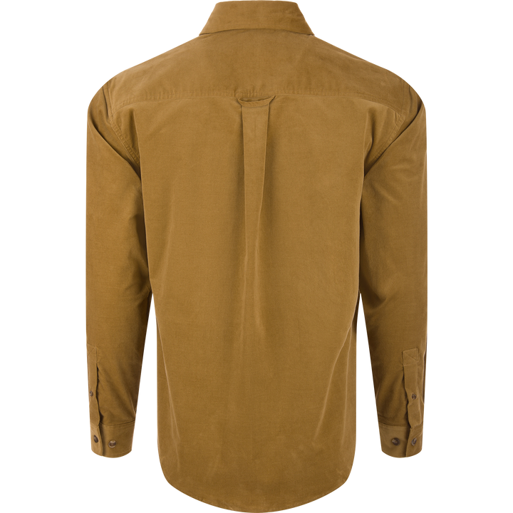 Drake Mid-Wale Corduroy LS Button Down - Solid Antique Bronze