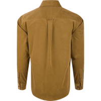 Thumbnail for Drake Mid-Wale Corduroy LS Button Down - Solid Antique Bronze