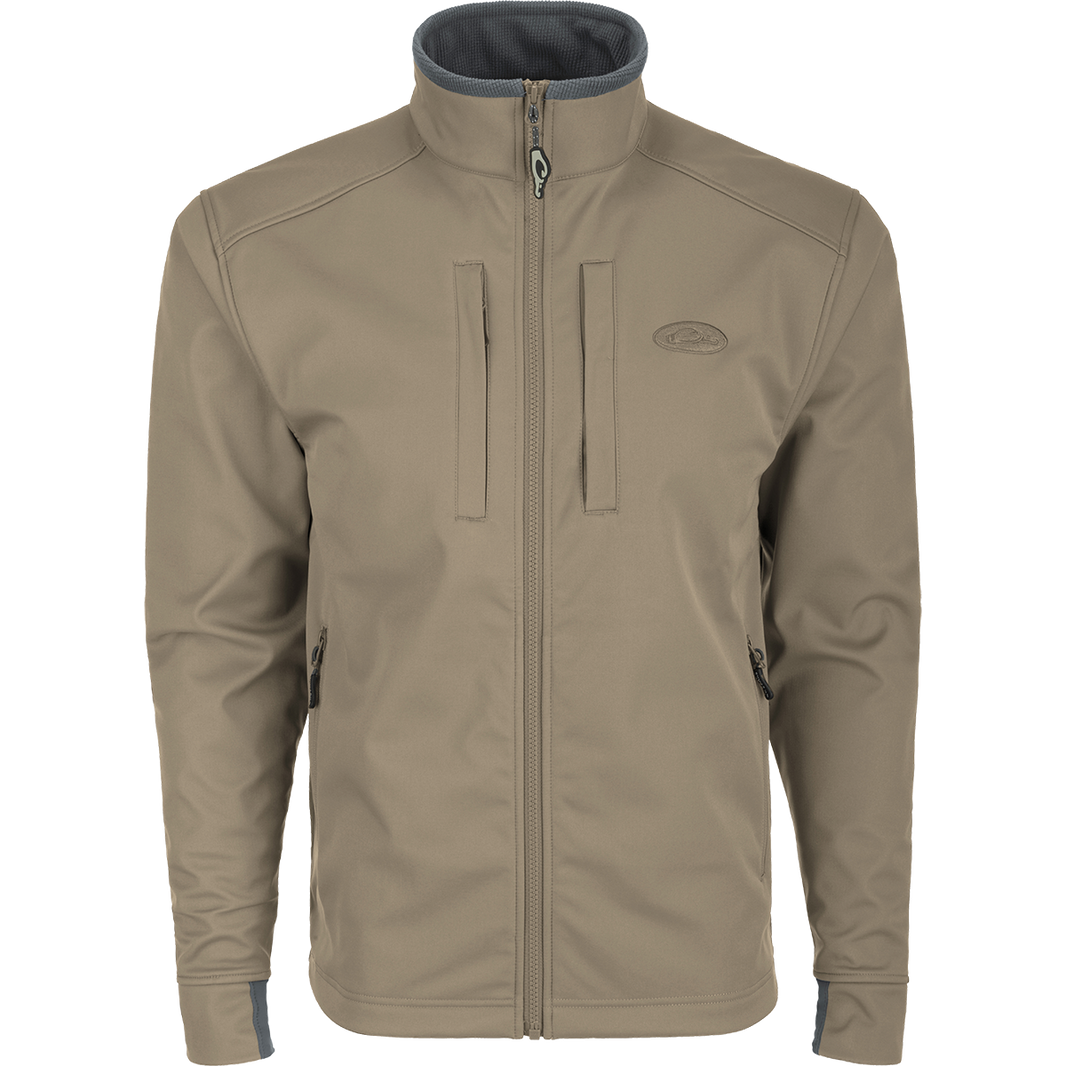 Windproof Soft Shell Jacket - Timber Wolf Khaki