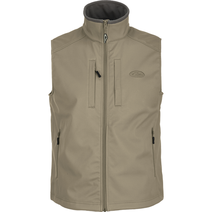 Windproof Soft Shell Vest - Timber Wolf Khaki