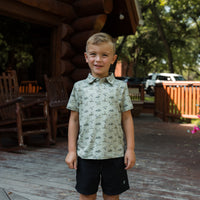Thumbnail for Youth Performance Polo - Flying Ducks Green