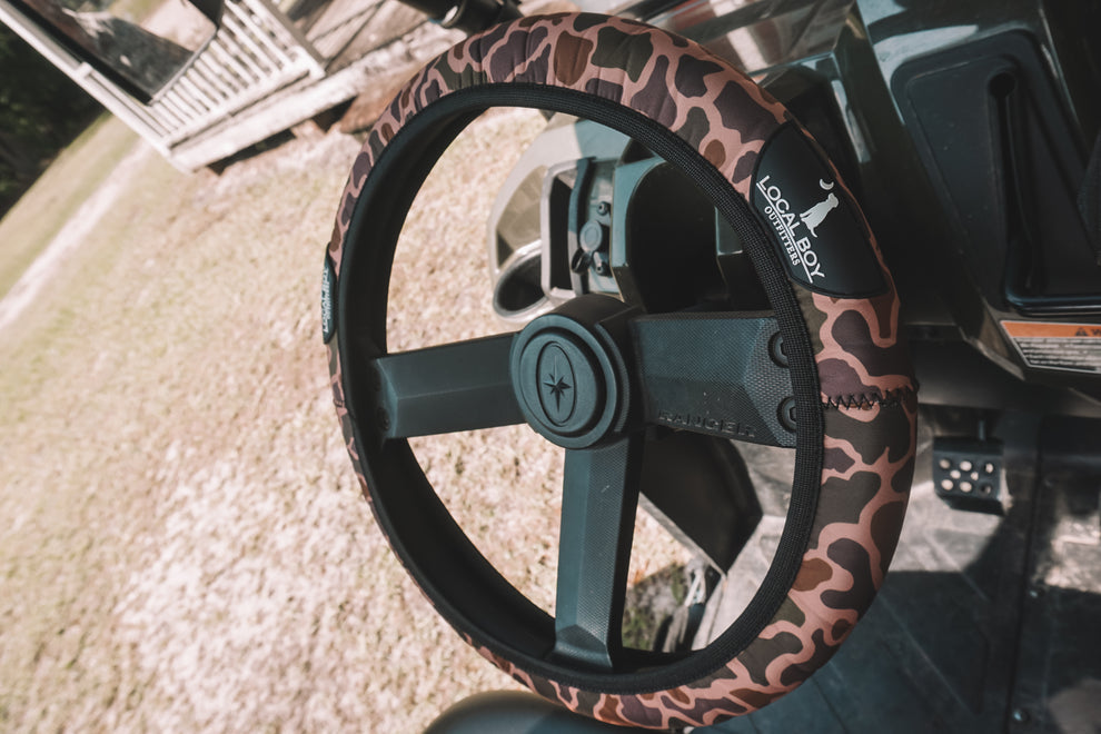 Local Boy Steering Wheel Cover - Old School Camo