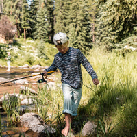 Thumbnail for Youth Tiger Stripe Wetland Performance Hoodie