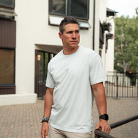 Thumbnail for Vintage Washed B Logo SS Tee - Light Grey