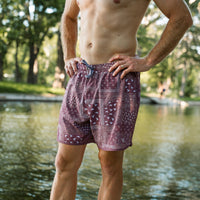 Thumbnail for Swim Trunk - Duck Paisley - Maroon
