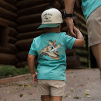 Thumbnail for Youth Pintail Triangle Duck SS Tee - Heather Cyan