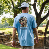 Thumbnail for Mallard Camo Dog SS Tee - Heather Periwinkle