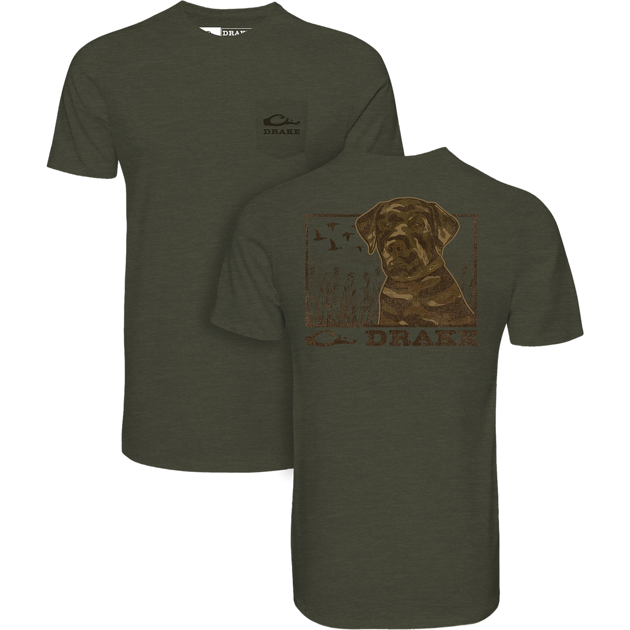 Youth Chocolate Lab Short Sleeve T-Shirt - Olive