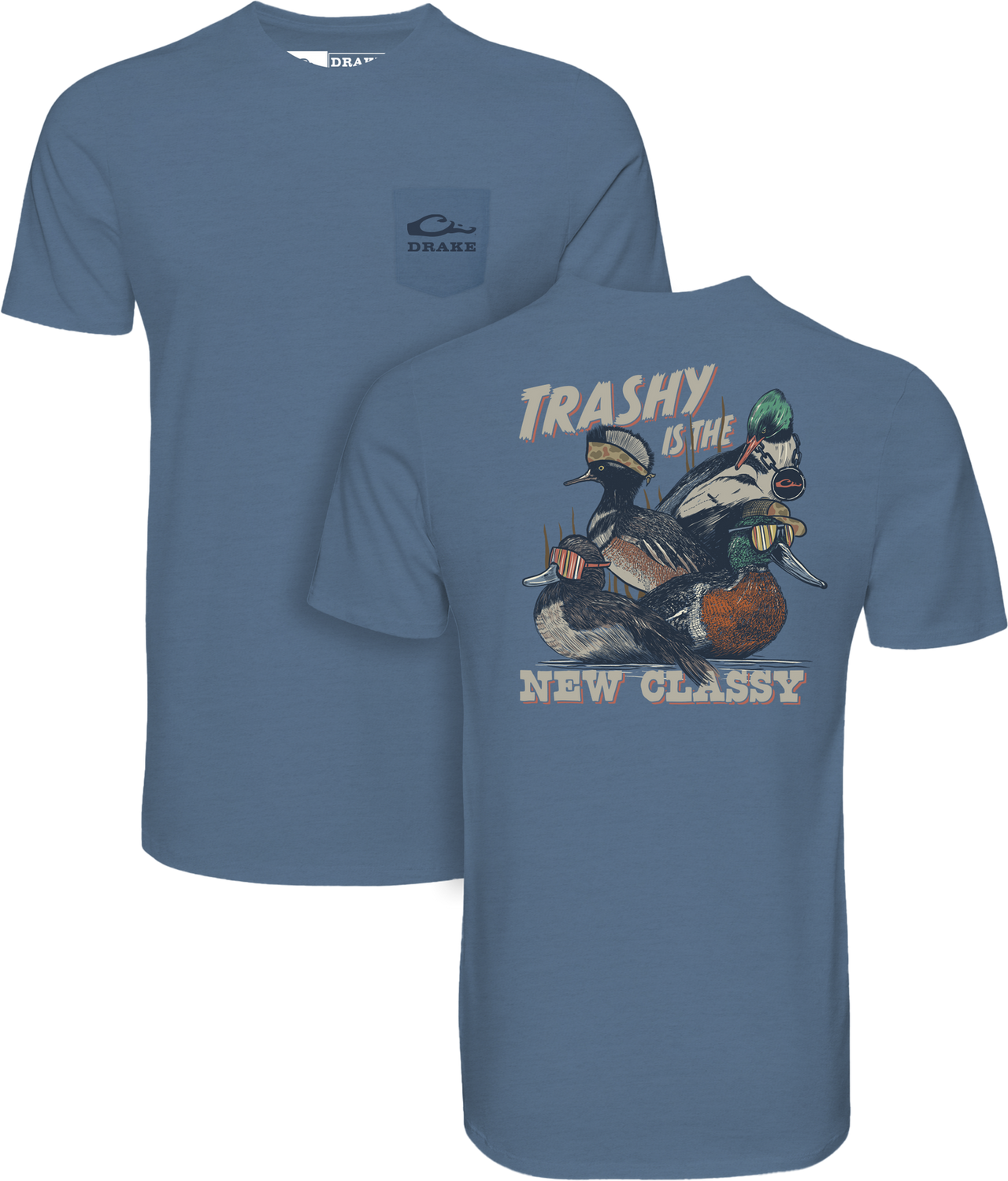 Trashy Ducks SS Tee - Blue