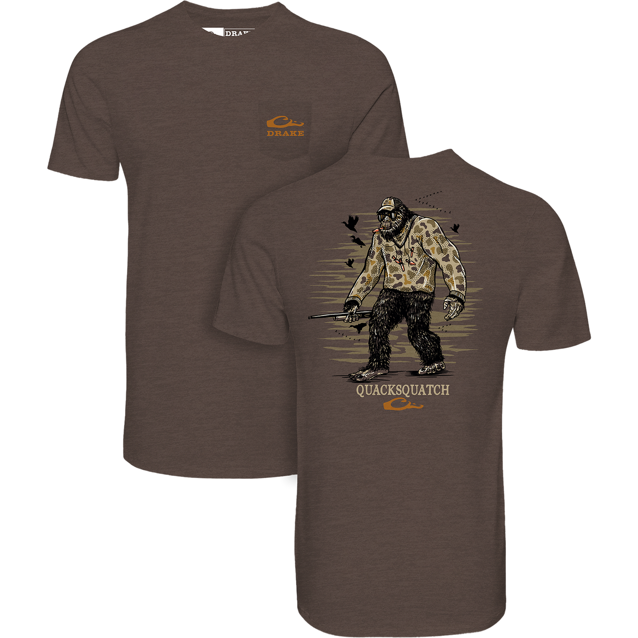 Quacksquatch Short Sleeve T-Shirt - Chocolate Brown