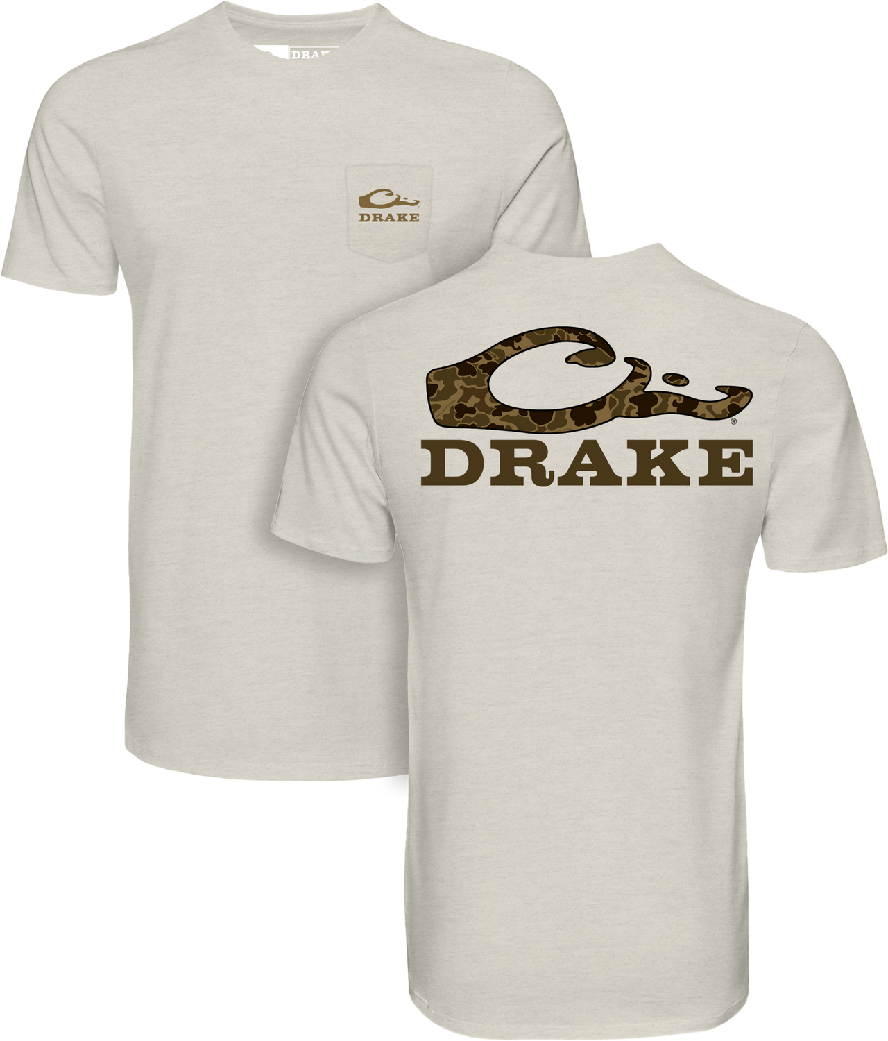 Drake Stacked Logo Old School SS Tee - Coconut Milk