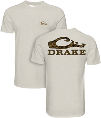 Thumbnail for Drake Stacked Logo Old School SS Tee - Coconut Milk