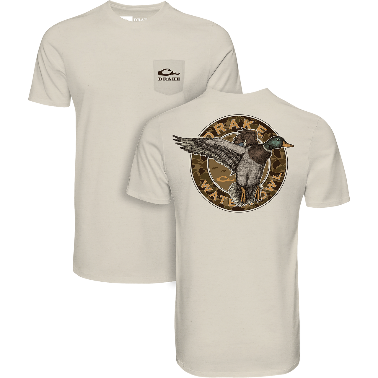 Circle Mallard Short Sleeve T-Shirt - Turtle Dove Ivory