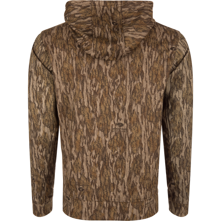 Drake MST Performance Logo Fleece-Lined Camo Hoodie - Bottomland