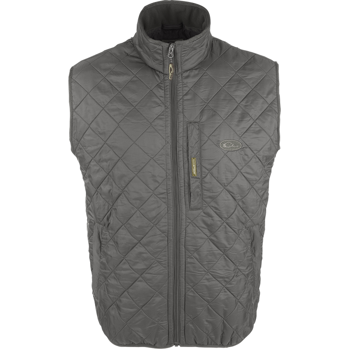 Delta Quilted Fleece Lined Vest - Charcoal