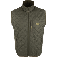 Thumbnail for Delta Quilted Fleece Lined Vest - Olive